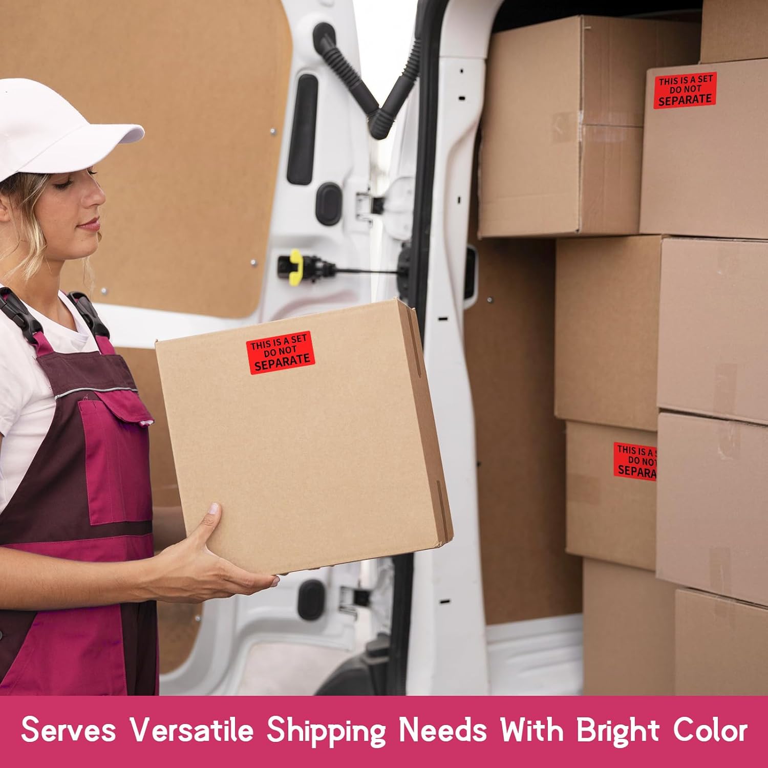 12 Rolls 1" x 2" This is a Set Do Not Separate Labels, Fluorescent Red Packing Labels Stickers for Shipping Bundle Sets and Multi-Pack Products - Image 8