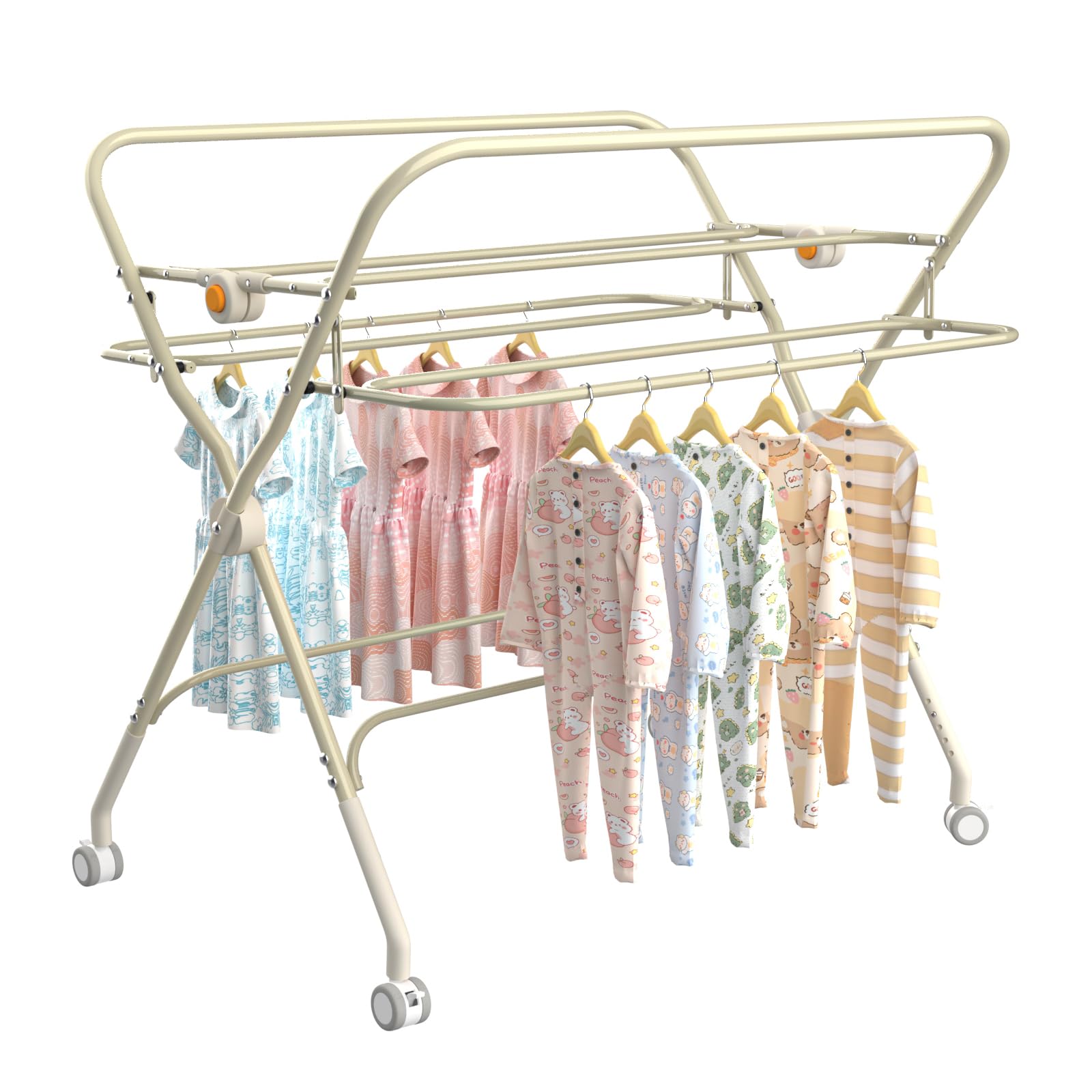 OHMG Fasciatoio pieghevole per Neonati, Tavolo Cambio Pannolini Multifunzionale Portatile, 0-36 Mesi, Organizer per Pannolini, Ruote a 360° Freno, Imbracatura e Protezione di Sicurezza, Lavabile