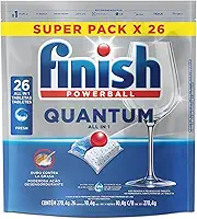 Finish Quantum All in 1 Detergente para Lava Louças em Tabletes 26 unidades