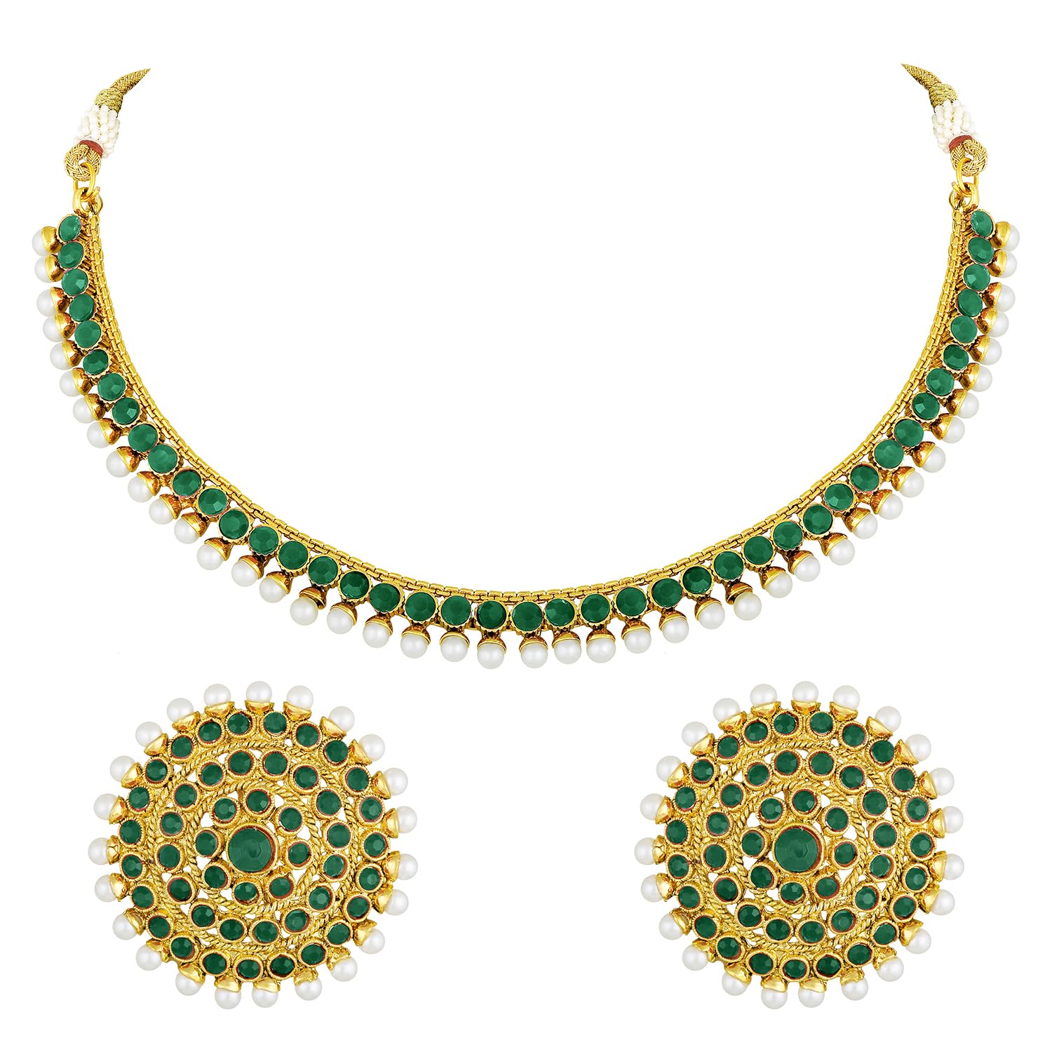 Peora Gold Plated Black Choker Necklace Bridal Jewellery Set For Women Girls (B084T27PP5) Amazon Price History, Amazon Price Tracker
