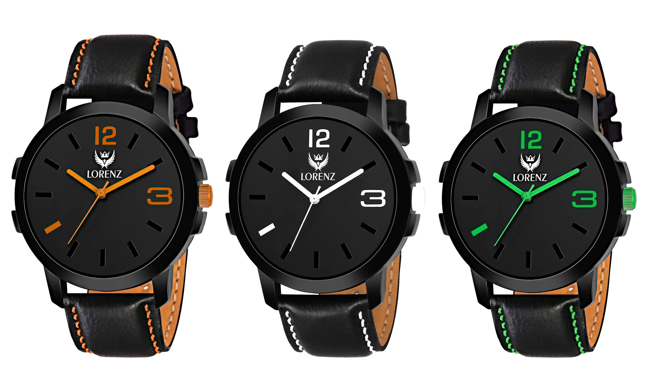 LORENZ 3 Analog Watches Combo for Men | Watch for Boys | MK-60W13K14K (B084D49GNR) Amazon Price History, Amazon Price Tracker