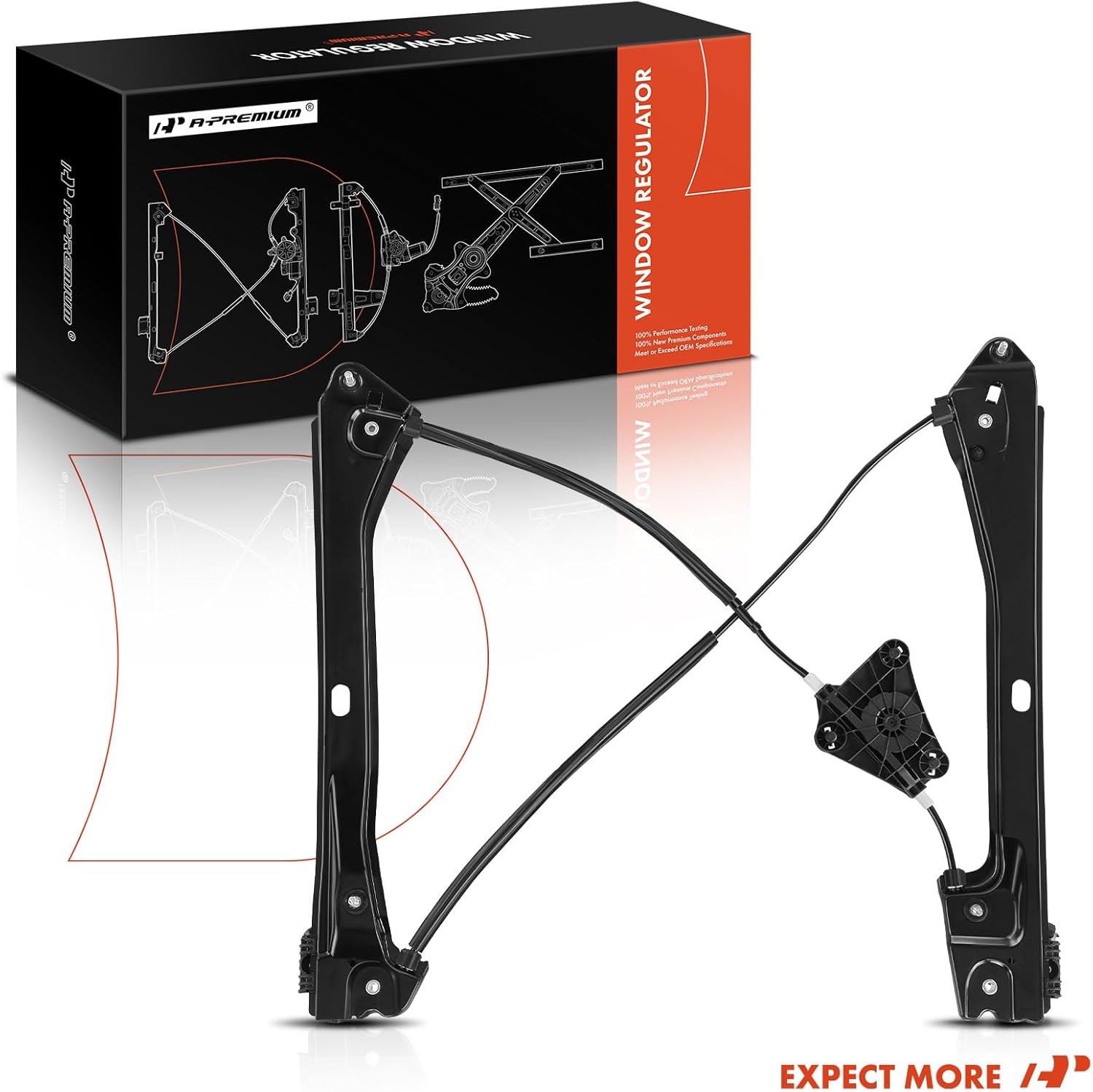 A-Premium Electric Power Window Regulator Without Motor Compatible with Volkswagen Jetta 2011-2018, Front Left Driver Side