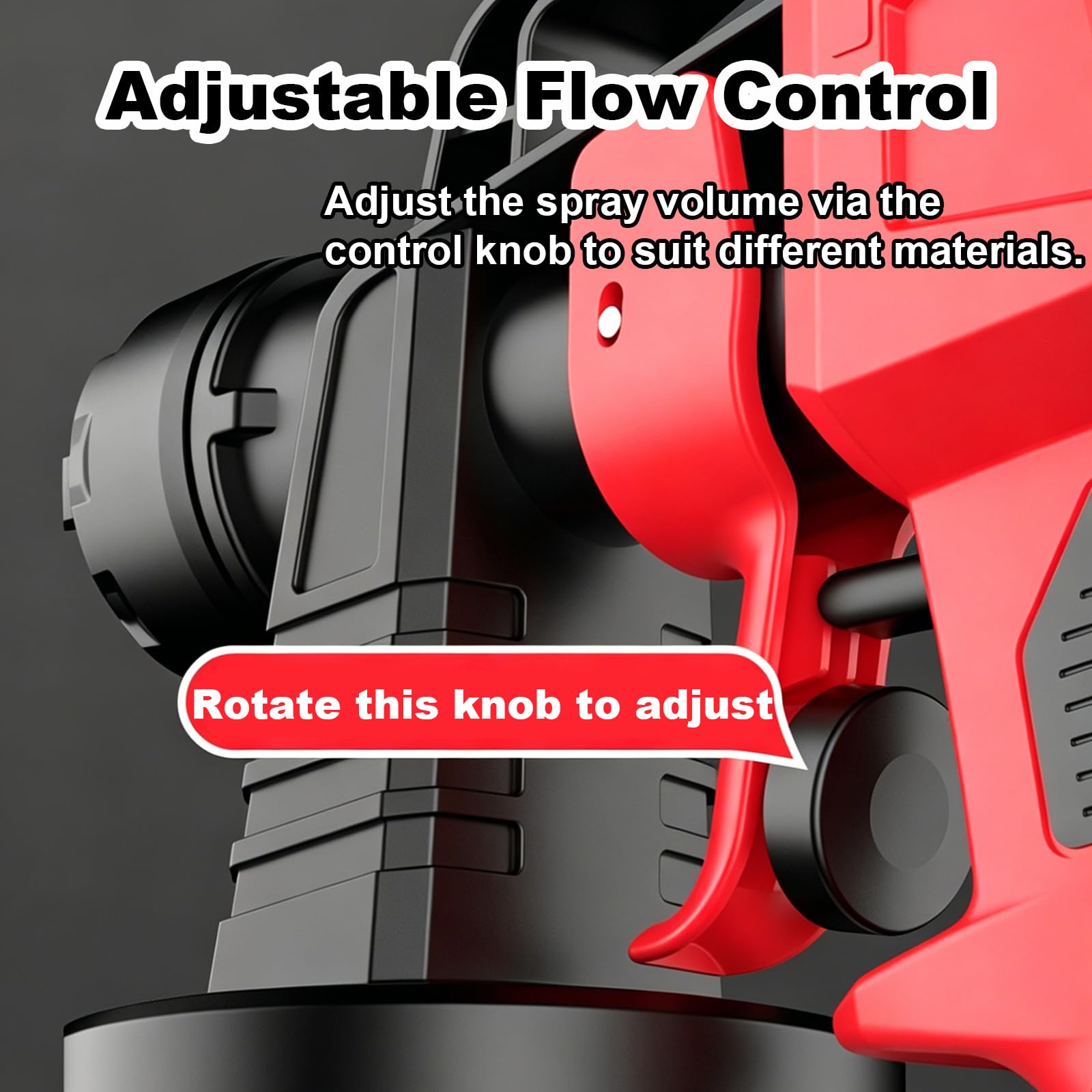 Elektryczny Pistolet Do Malowania Natryskowego Z 3 Regulowanymi Wzorami Natryskiwania, Wysoce Precyzyjna Atomizacja Mebli, ścian, Balustrad(Size:model C,Color:red)