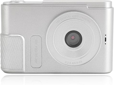 Digital Camera 48MP 4K Vlogging Camera with 2.4 Inch Screen 16X Digital Zoom Compact Camera for Teens Beginner Adult Silver