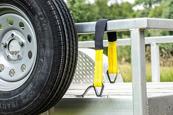 Keeper 2 x 24 Premium Axle Tie Down Strap with D Rings - 3,333 lbs. Working Load Limit and 10,000 lbs. Break Strength,One Color
