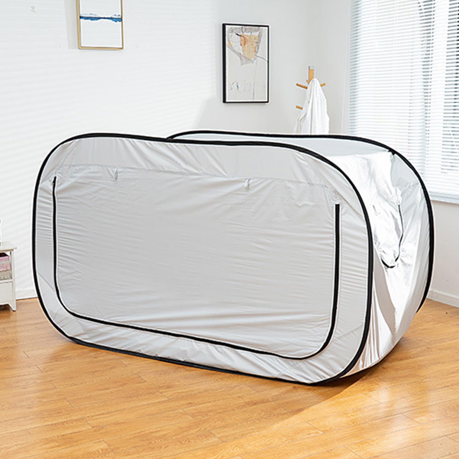 Zelt-Bett, Faltbares Outdoor-Zelt, Völlig geschlossenes Design, Privatsphäre, Schattiges Kinder- und Erwachsenenzelt (White)