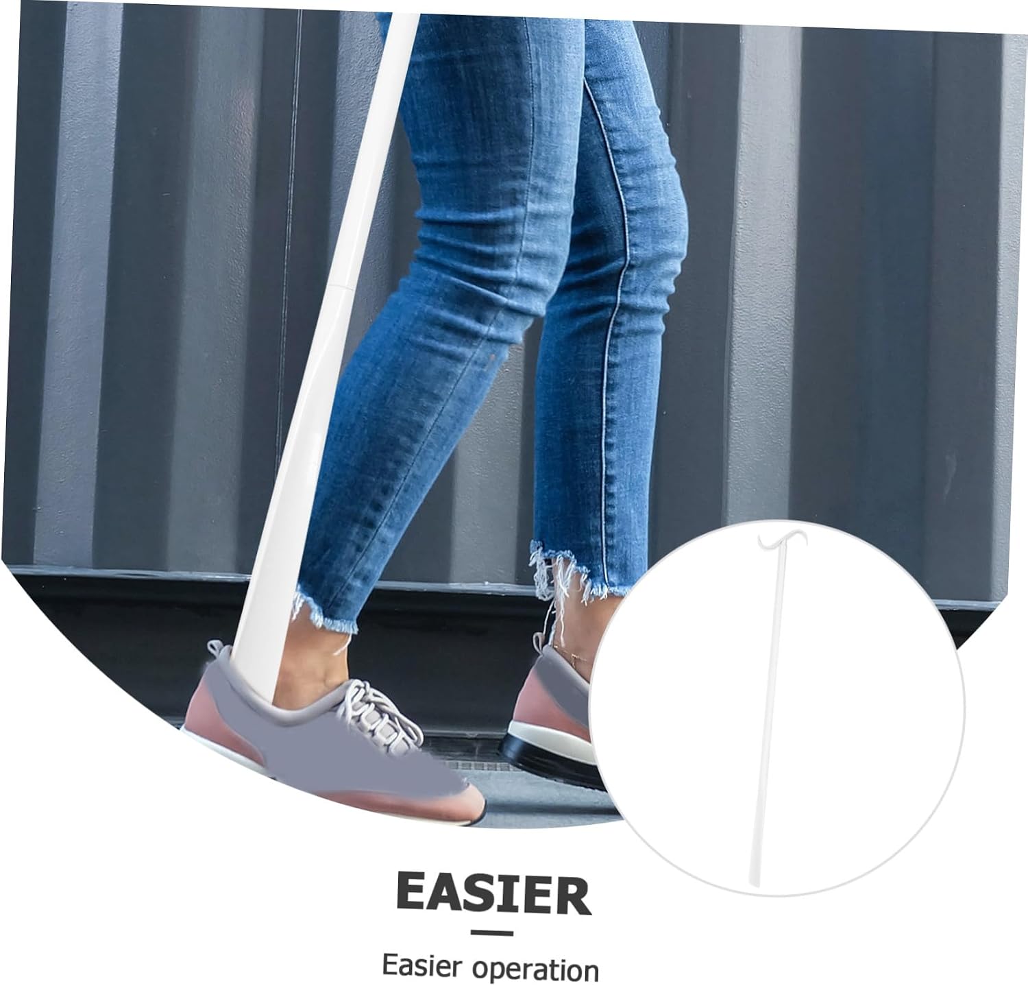 Convenient Dressing Aid for Elderly Pregnant Disabled Lightweight Sock Wearer Shoehorn Long Stick