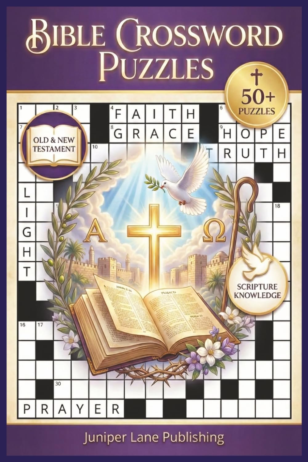 Bible Crossword Puzzles Book: 60 Puzzles Celebrating Scripture, Biblical Characters, Events, Teachings, and Christian Faith for Bible Study and Spiritual Growth