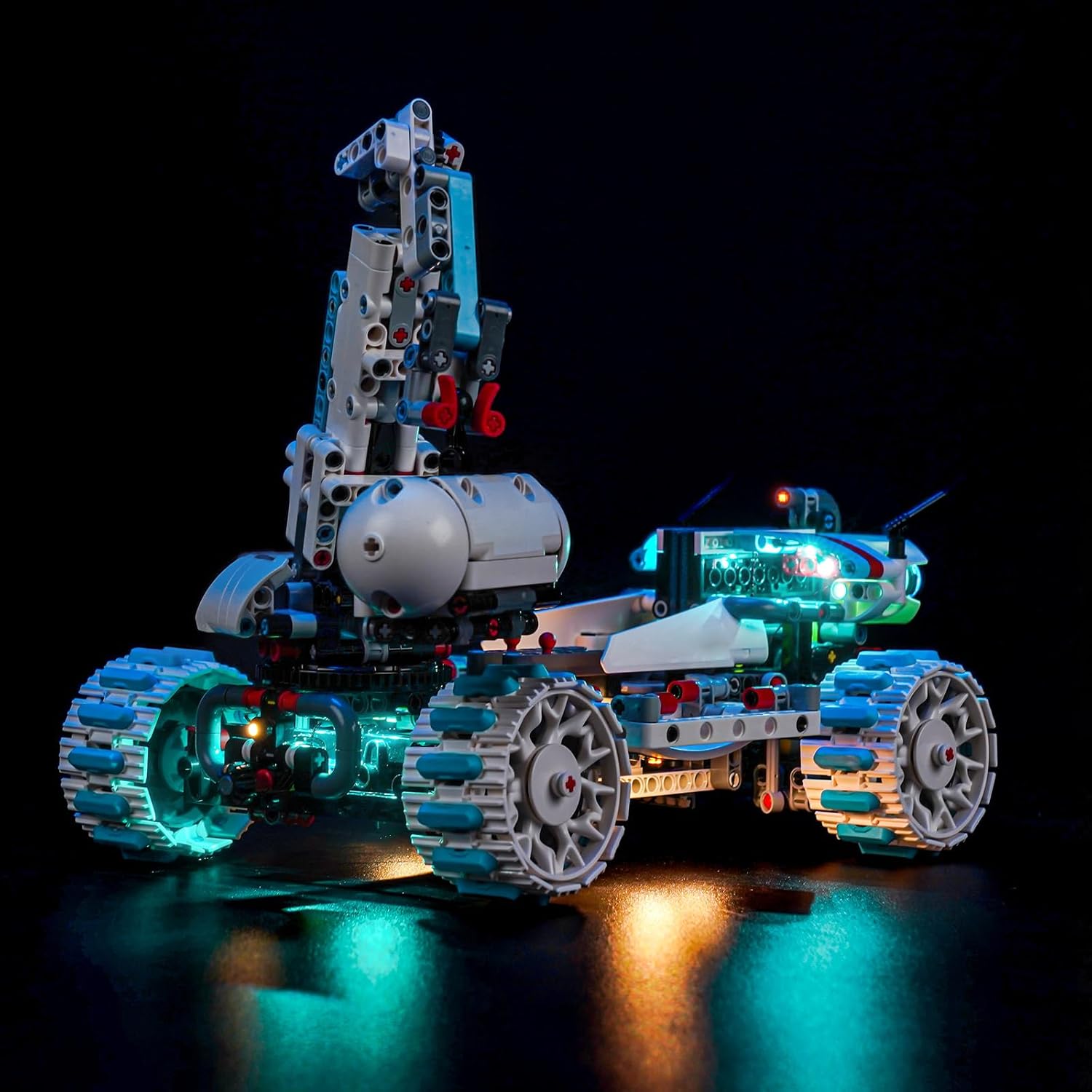 Upgraded Led Light Kit Compatible with Lego Technic Lunar Outpost Moon Rover Space Vehicle Building Set, Lights Decoration Compatible with Lego 42211 (Model Not Included)