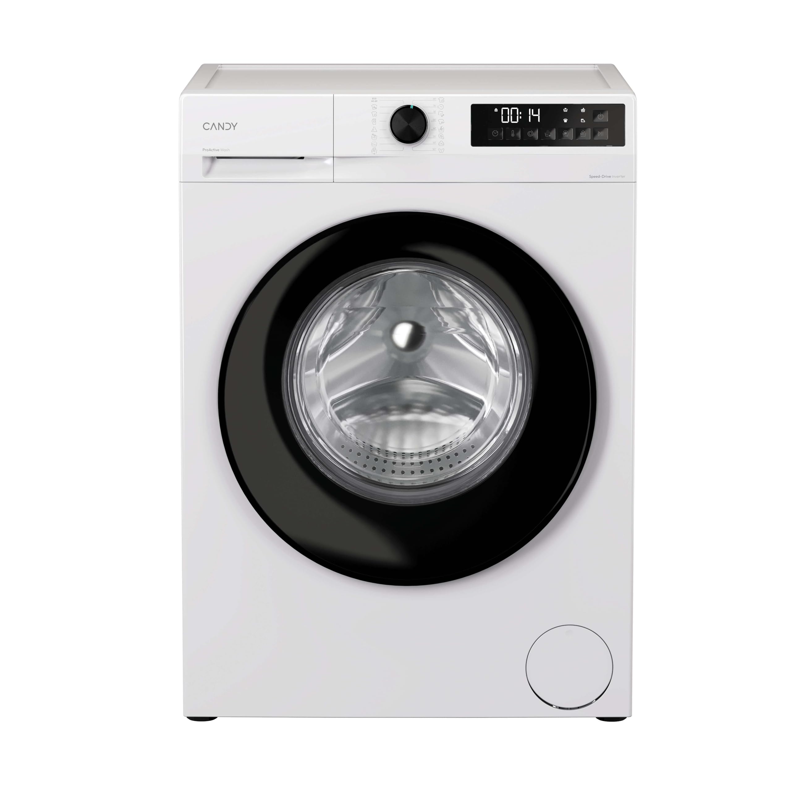 Candy ProWash 300 Lavatrice Slim a Carica Frontale, 7 kg, 1200 Giri, Motore Inverter, Classe A -15%, Smart LED Touch, Cicli Rapidi, 60 x 42,4 x 85 cm (LxPxA), Bianca - GD 27SB7-S