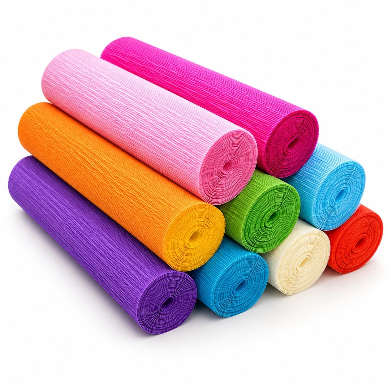 12 Color Crepe Paper Roll Set for DIY Flowers and Gift Wrapping | Premium Wrinkled Craft Paper | 45cm Length 25cm Width | Flexible Durable Multicolor-image-27