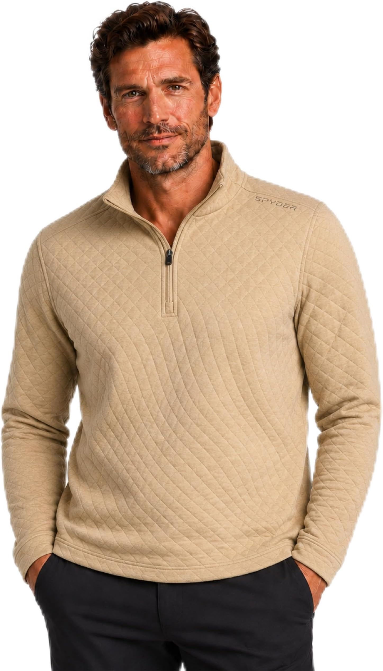 Mens Quarter Zip Pullover - Cozy French Terry Outdoor Performance 1/4 Zip Pullover Mens Long Sleeve Shirt for Men
