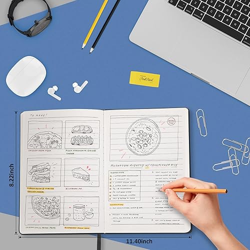 Miniatura 3 de Cuaderno rayado para mujeres y hombres, 200 páginas A5 de cuero de tapa dura para escribir, viajes, escuela, oficina, trabajo, negocios, cuadernos