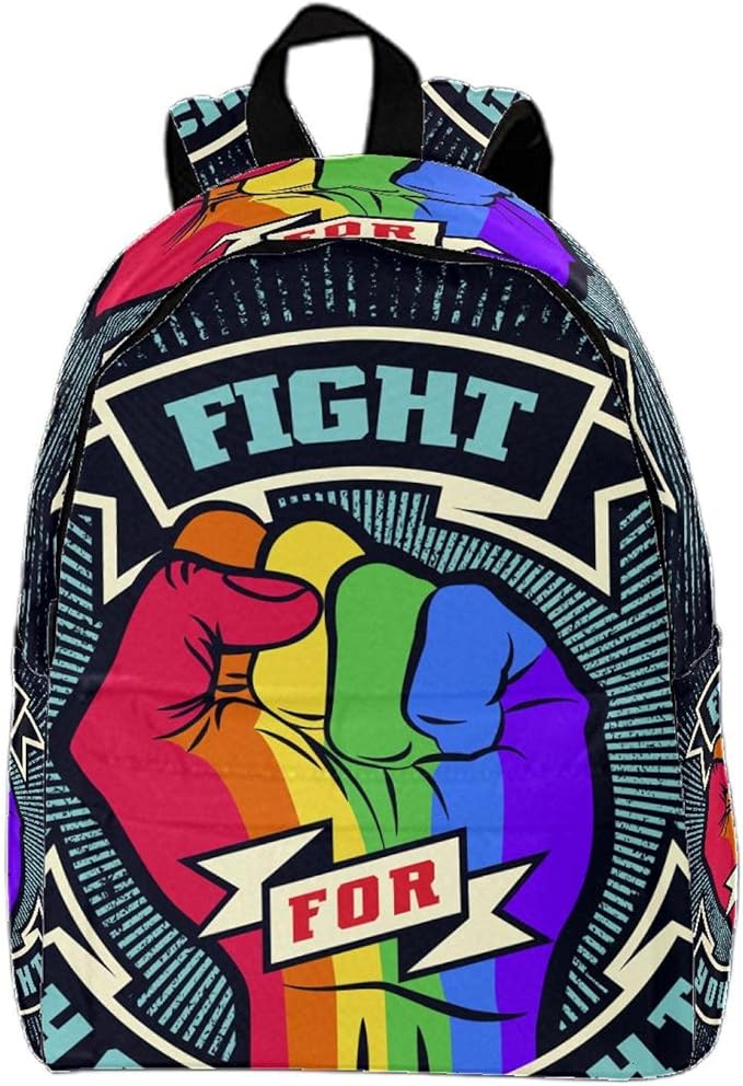 Large Travel Backpack Laptop Backpack fight for your right School Bag Lightweight Backpack