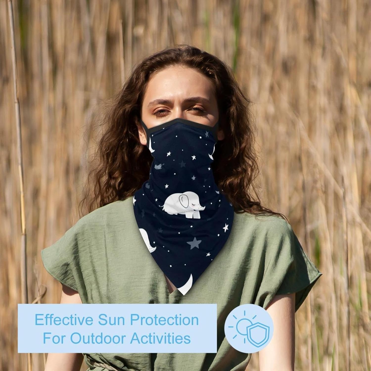 4 Pack red and blue bow-tie Fishing Neck Gaiter - UV Face Mask Sun Protection for Men & Women