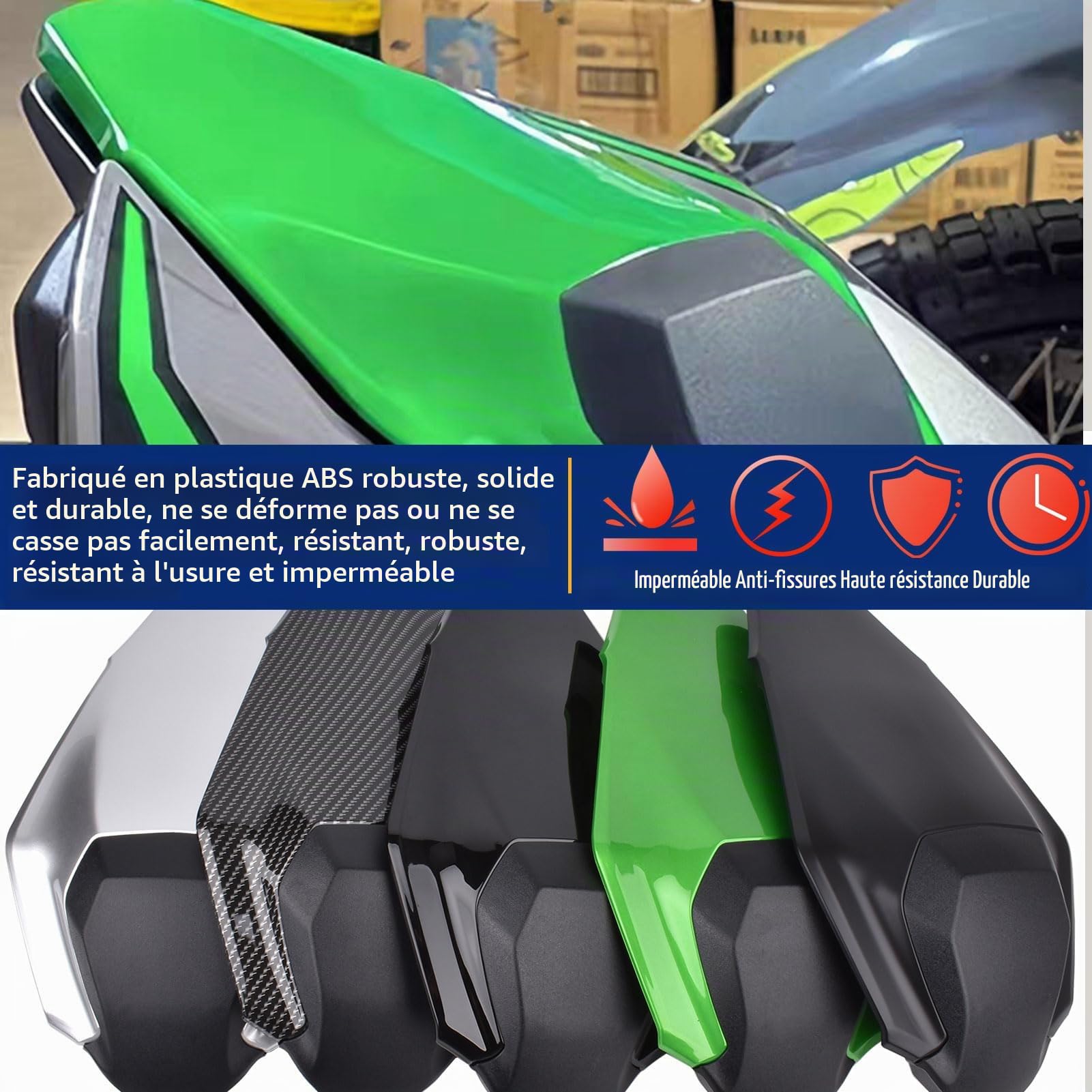 Capot de Selle Passager arrière Neuf pour Moto Z900/SE Z 900 SE Z-900 Accessoires 2025 2026, Capot de Dossier de Selle Solo Passager (Noir Brillant)