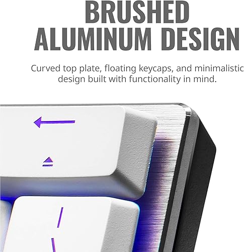 Miniatura 5 de Cooler Master SK620 - Teclado mecánico para juegos de perfil bajo, 60% plateadoblanco, interruptores azules clic, RGB personalizable, diseño