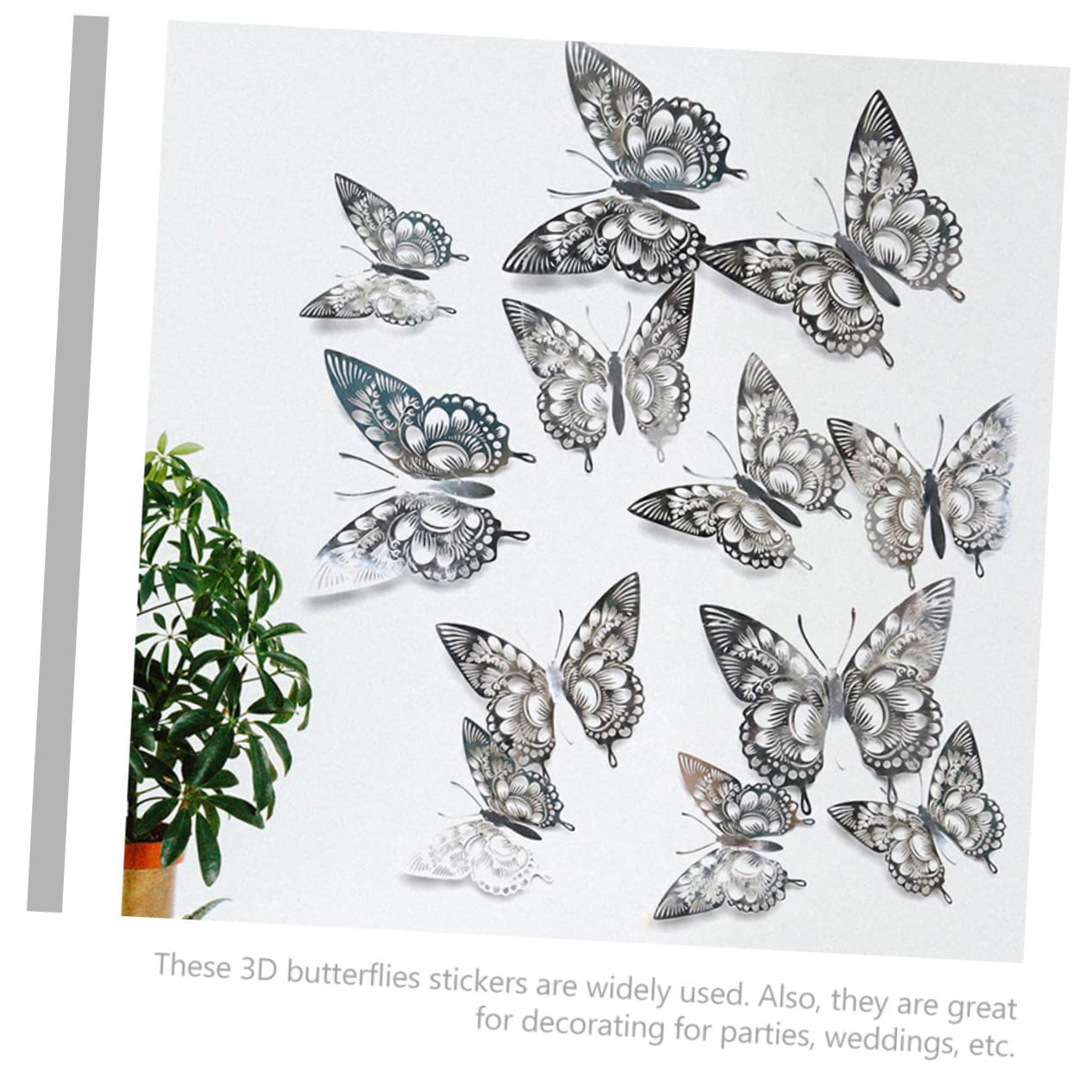 BESTonZON 120stücke Dekorative Schmetterlings Wandaufkleber Wunderschöne Wanddekoration Für Hochzeiten Partys Und Kinderzimmer Lebensechte Schmetterlinge Hochwertigem Material