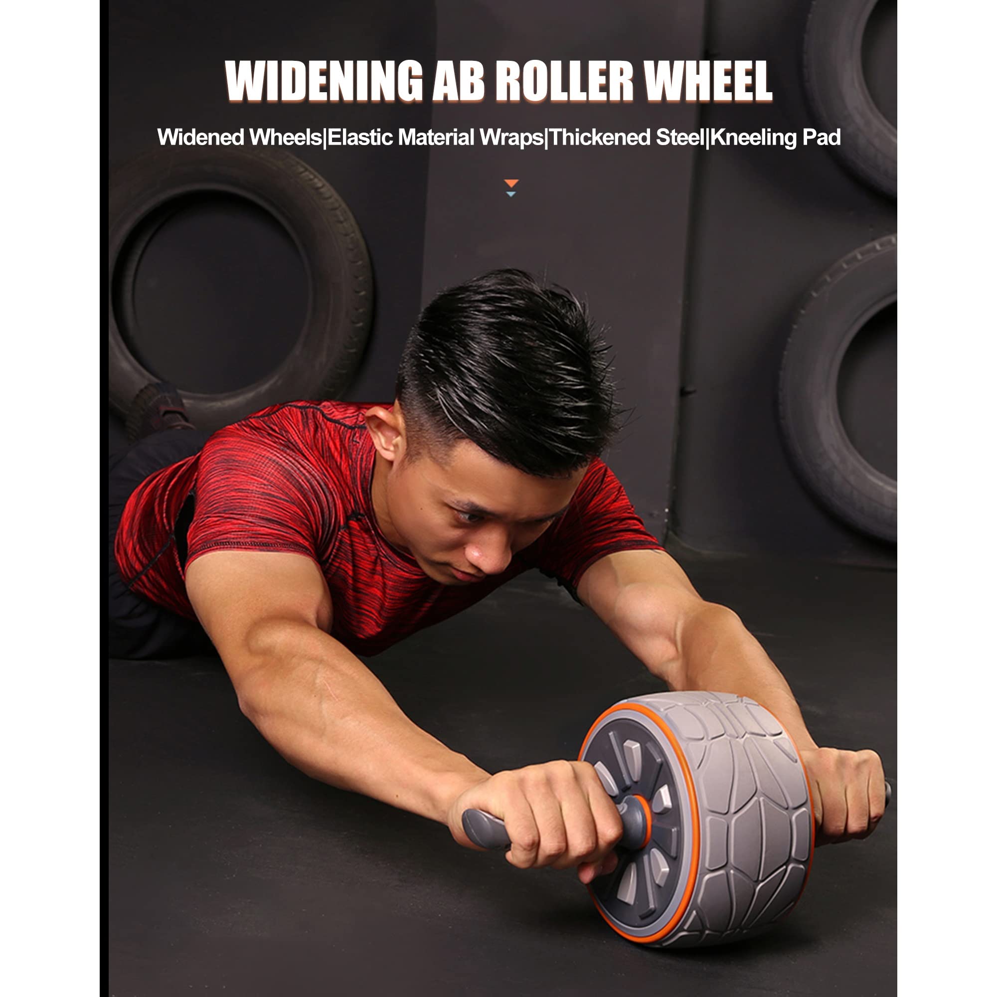 Ruota Addominali Con Ginocchiera - AB Roller Muscoli Addome - Foto 2