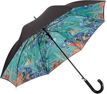 VON LILIENFELD Umbrella Automatic Women Double Layer Art Floral Motif Vincent Van Gogh Irises