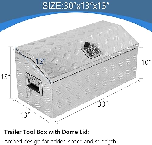 Miniatura 3 de EASYBERG Caja de herramientas de aluminio de 36 pulgadas, caja de herramientas de 5 bares, caja de herramientas de almacenamiento Orgainzer con