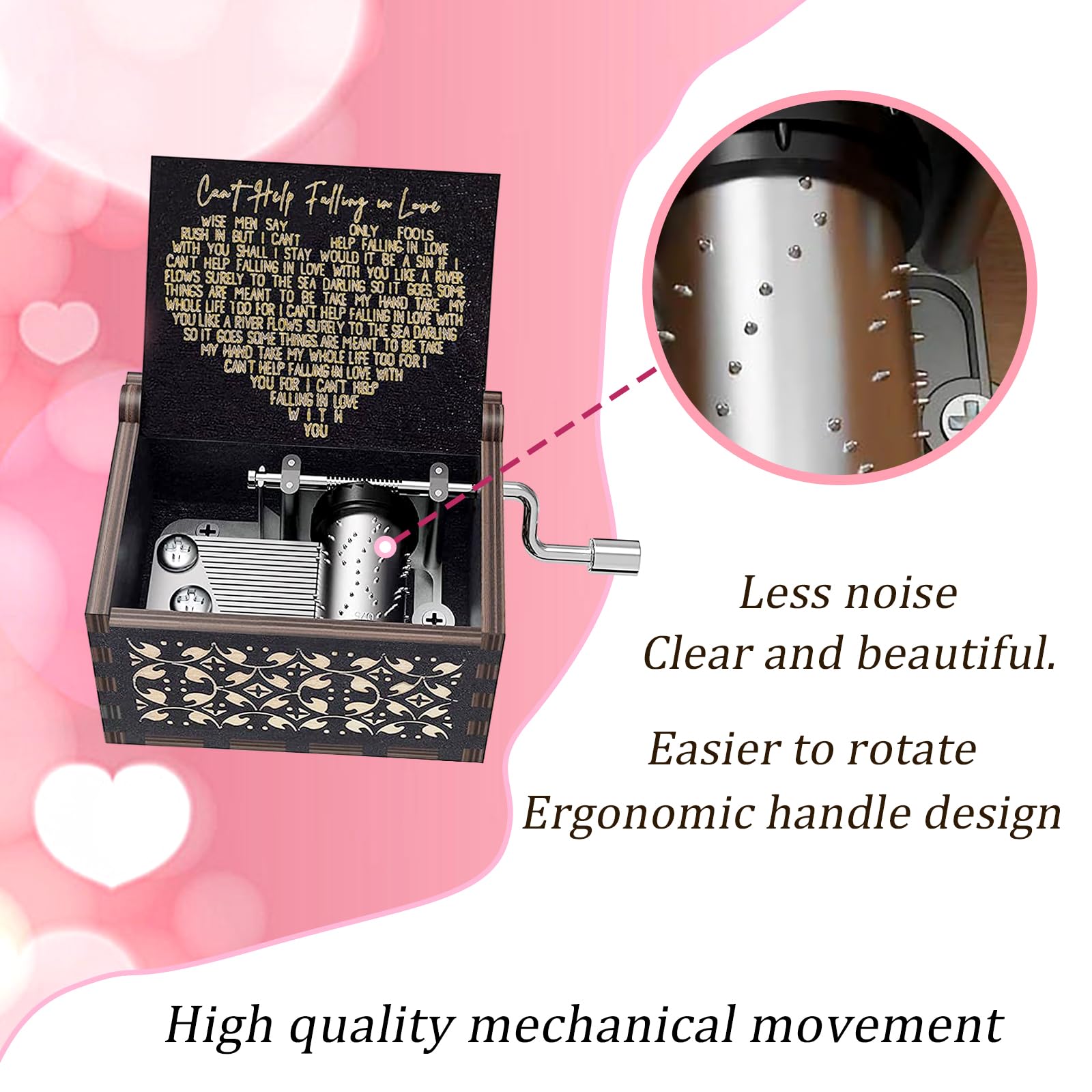 Spieluhr Set Mit Pinguin-Kiesel - Can't Help Falling In Love Melodie