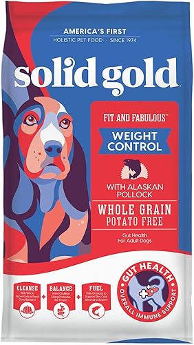 Solid Gold Fit and Fabulous - Alimento seco para perros para control de peso, probióticos digestivos para perros, sin granos ni gluten, alto en
