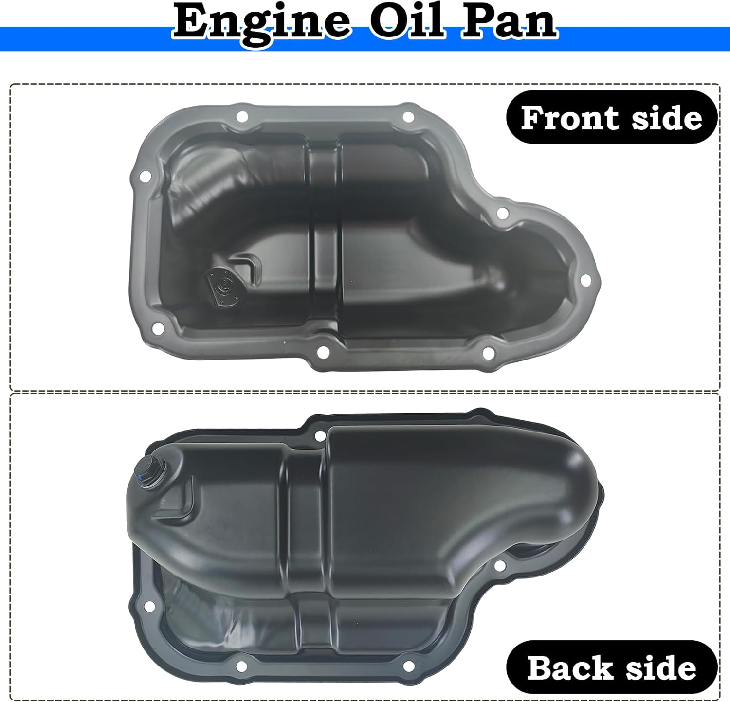 SHOWSEN 111101LA0B Engine Oil Pan Sump with Drain Plug Compatible with 2017-2024 Nissan Armada,2017-2021 NV2500,2017-2021 NV3500 V8 5.6L,2017-2024 Nissan Titan Replacement 11110EZ30B