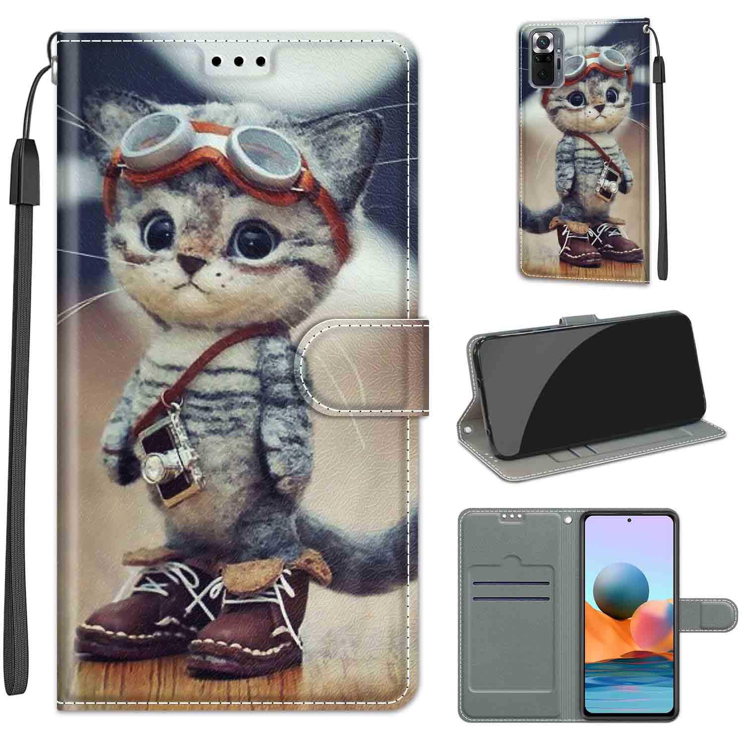 Custodia Portafoglio TIANCI Per Xiaomi Redmi Note 10 Pro Max/10 Pro, Pelle PU Con Goffratura Tigre, Supporto Integrato E Slot Carte, Rosa
