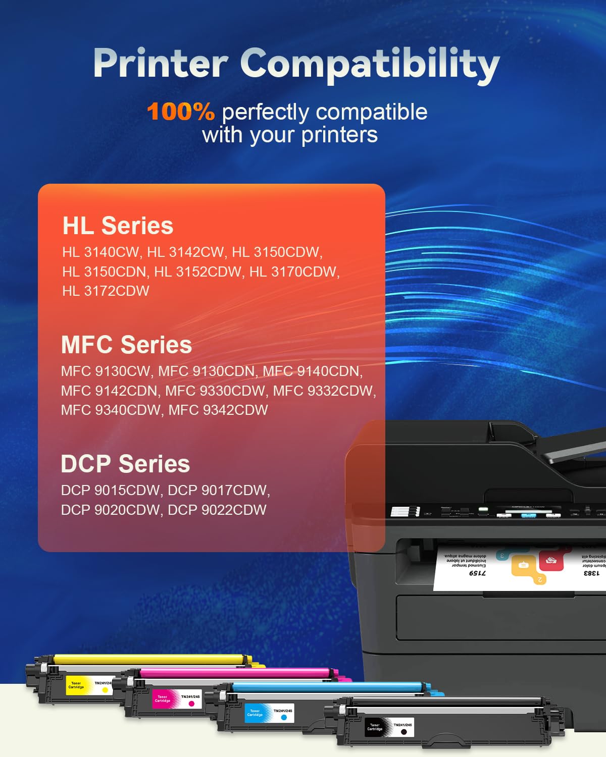 Skydo Cartucce di Toner Sostituzione per Brother TN241 TN245 TN-241 TN-245 Compatibile per Brother HL-3140CW HL-3150CDW HL-3170CDW MFC-9140CDN MFC-9340CDW MFC-9330CDW MFC-9130CW DCP-9020CDW (4 Pack)