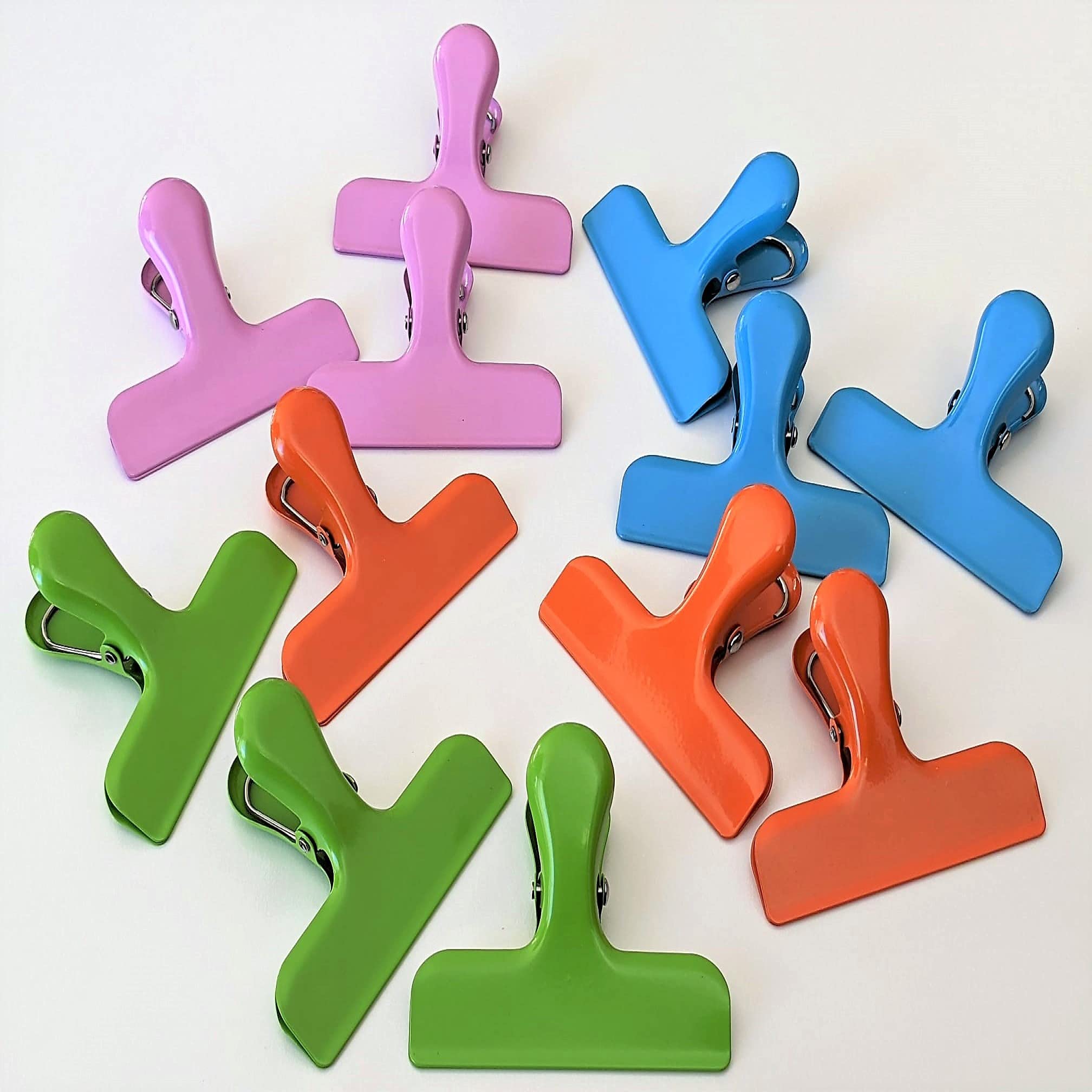 CROC JAWS Chip clips stainless steel large 3 inch wide 4 assorted