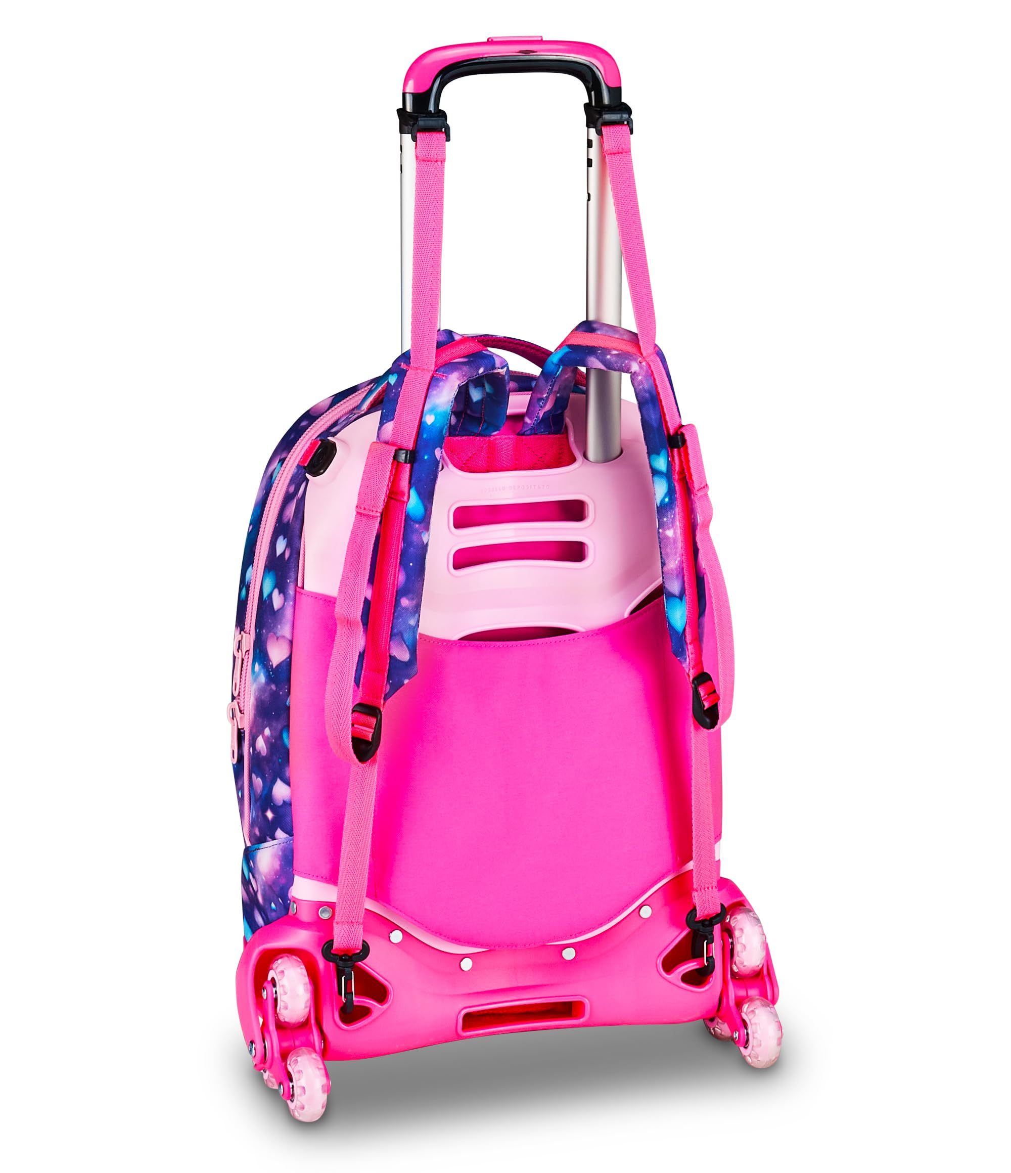 SJ GANG STYLE JAM GANG Trolley Jack 8 ruote PIXIE UNICORN, Viola, 34L, Scomponibile, Crossover System, 3 in 1, Spallacci a scomparsa, Tasca portaborraccia, Tasca frontale, Scuola elementare, Bambina | Scomponibile, Crossover System 3 in 1, Spallacci a sco