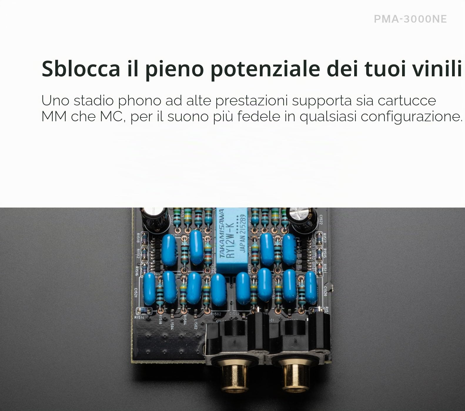 Denon Amplificatore integrato PMA-3000NE (80W x 2-Ch), argento, versatile amplificatore stereo domestico con elaborazione Ultra AL32 di settima generazione, preamplificatore phono MM/MC, modalità