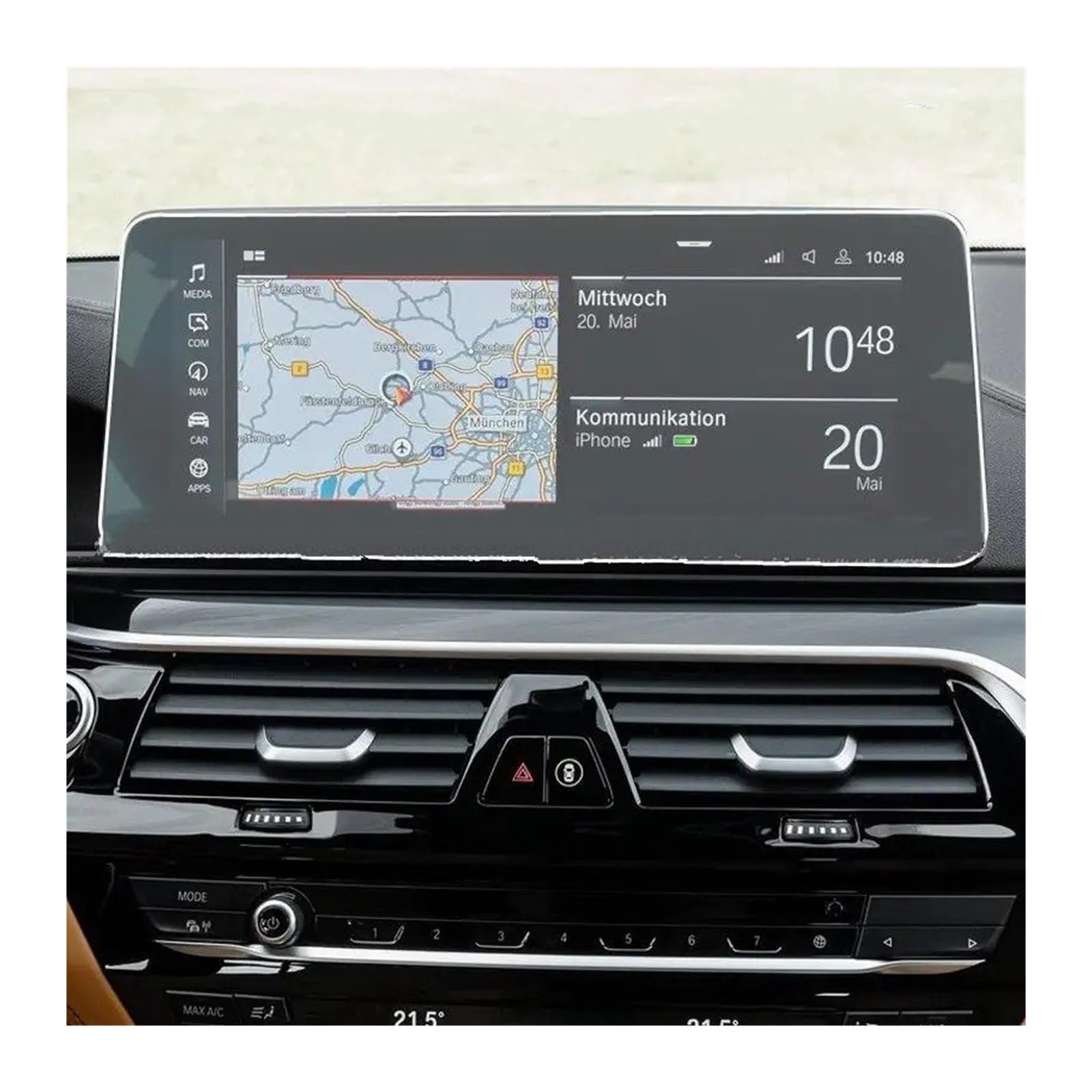 Gehaerteter Bildschirmschutz für Navigator G30 G31 2021 2022 Direkt Passend