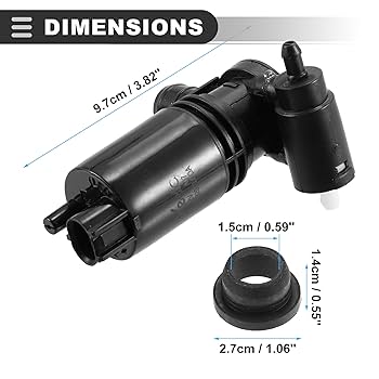 Amazon.com: Motoforti Windshield Washer Motor Pump, for