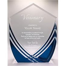 Visionary Award Personalized Engraved Acrylic Shield for Employees