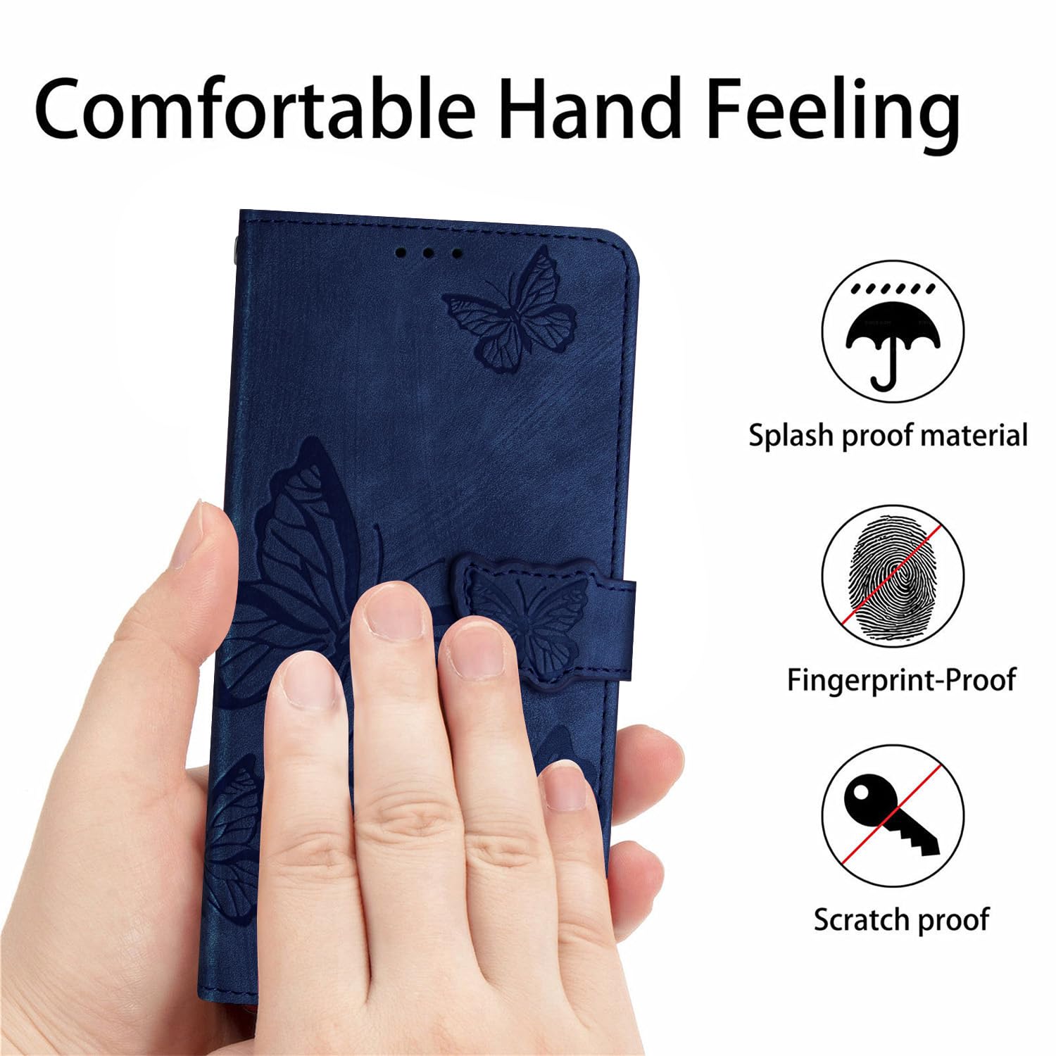 CXTcase for Motorola Moto G55 Case, Premium Leather Folio Flip Stand View Cover - Image 4