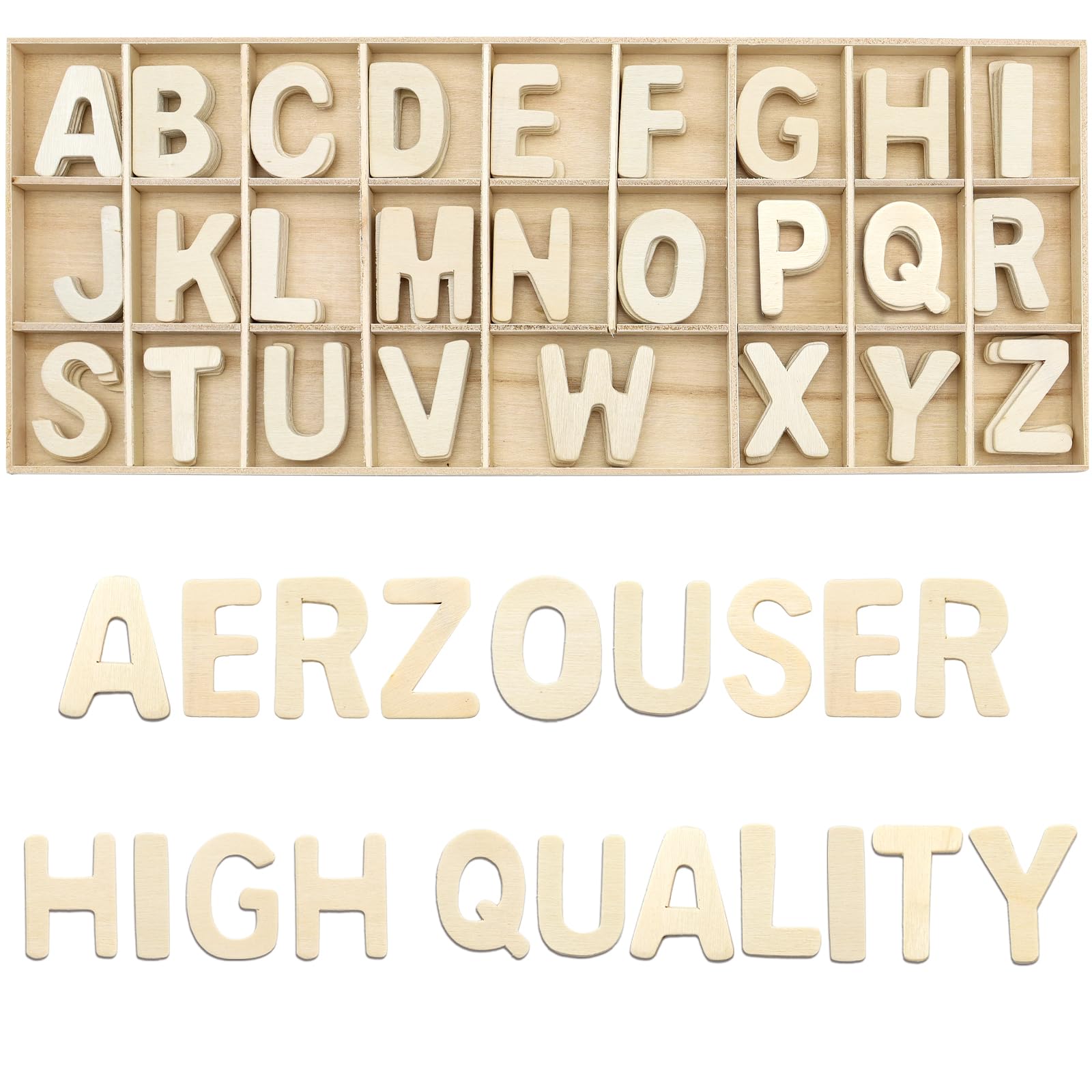 Houten Letters Alfabet, 130dlg
