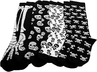 Hemoton Meias Meias 20 Pares De Esportivas De Halloween De Compressão Respiráveis Para Homens De Caveira Esportivas Adultas Respiráveis Para Esportes Esportivas Para Adultos