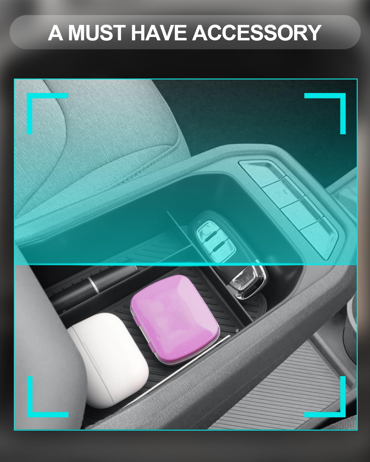 Organiseur - Rangement,Evalumany-Console Centrale De Voiture,boîte De Rangement Pour Accoudoir