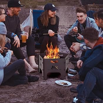 Amazon.com : Giantex Portable Fire Pit for Outside - 19