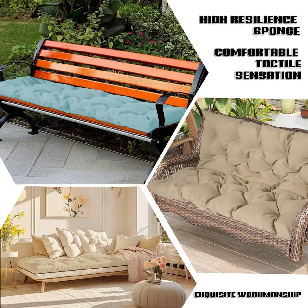 Cuscino Per Panca Personalizzato - Impermeabile, Lavabile, Schiuma 50D - Per Esterno, Giardino, Finestra - Scegli Tessuto E Colore