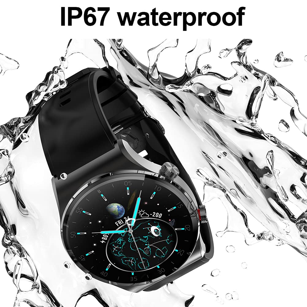 Reloj Inteligente con Llamada, Bluetooth 5.0, Rastreador De Ejercicios con Pantalla Táctil Completa De 1.3 Pulgadas, Modo Multideportivo, Podómetro Impermeable IP67, Reproductor De Música