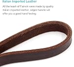 FAIRIWN En cuir véritable de chien laisse 6ft Long 5/8" large pour les grands grands chiens moyens petits Cuir Laisse Chien entraînement lourd brun avec boucle en laiton K9 Chiens marchant