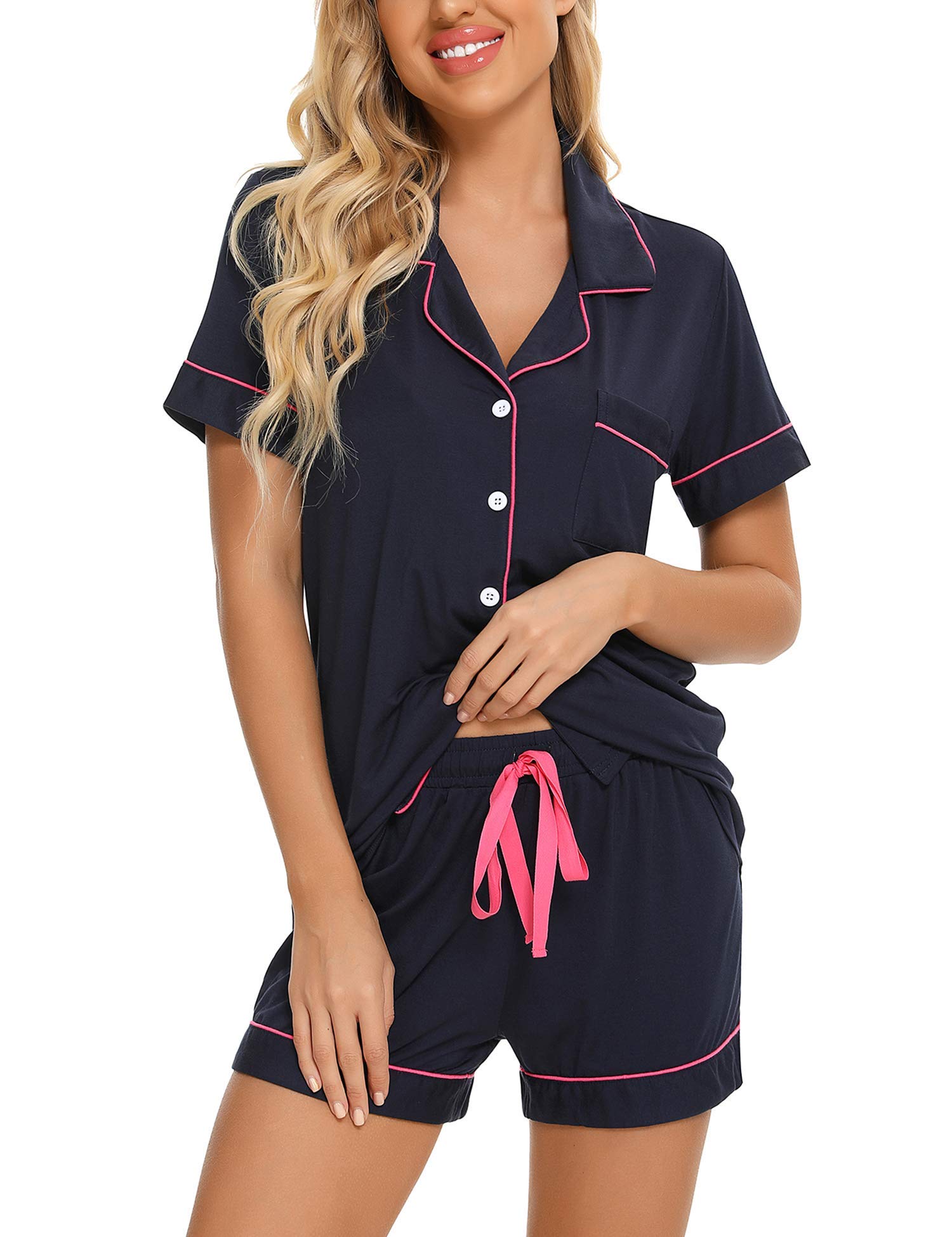Senert Womens Pajamas Sets Short Sleeve Sleepwear Nursing Pj Set