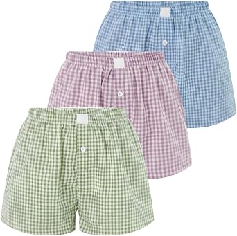 Womens Y2k Plaid Shorts Women Cute Lounge Pajama Sleep Comfy & Casual Gingham PJ Boxer Shorts