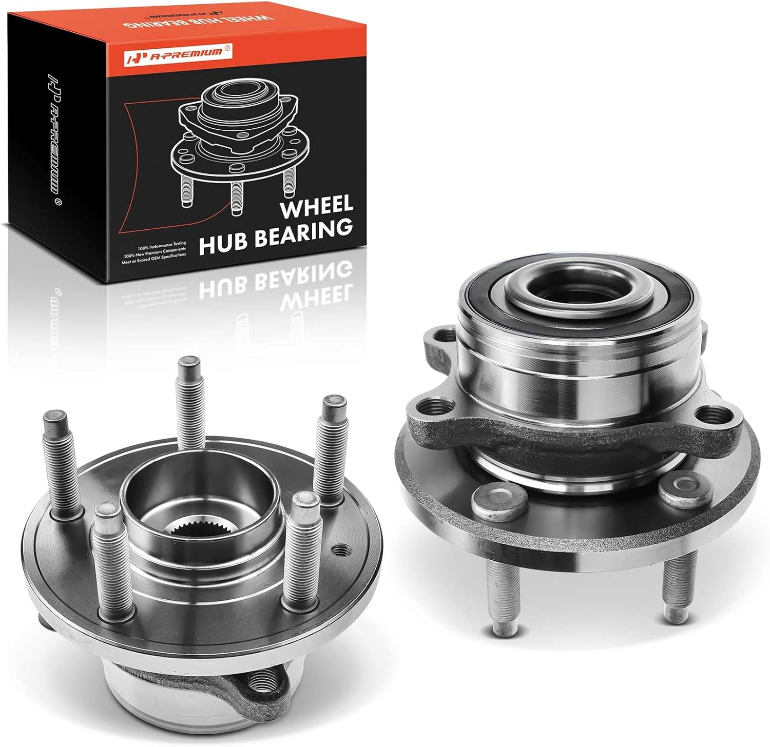 A-Premium 2 x Wheel Bearing and Hub Assembly with 5-Lug Compatible with Ford Explorer 2011-2019, Police Interceptor Utility 2013-2019