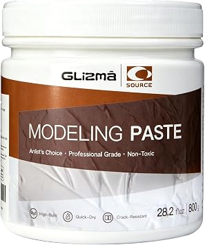 Modeling Paste 28.2 oz /800 g, High-Density Paste for Textured Art and Acrylic Painting, Ideal for Canvas Art, DIY Projects, and 3D Effects