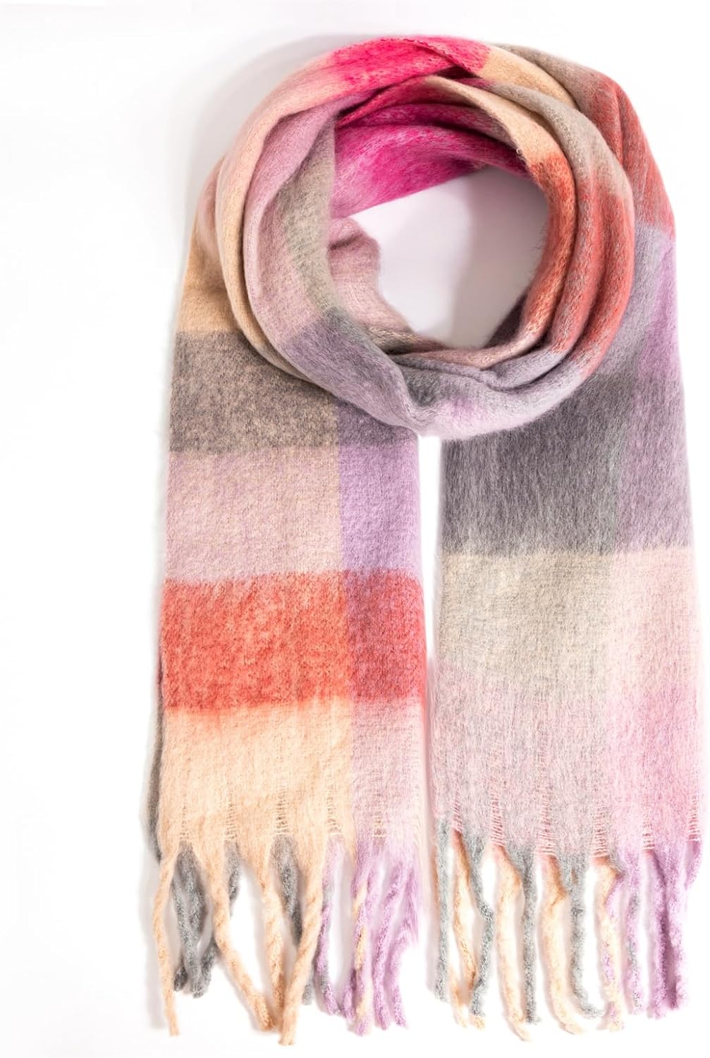 Winter Women Chunky Scarf Warm Blanket Big Thick Large Oversized Wrap Colorful Long Solid Scarves
