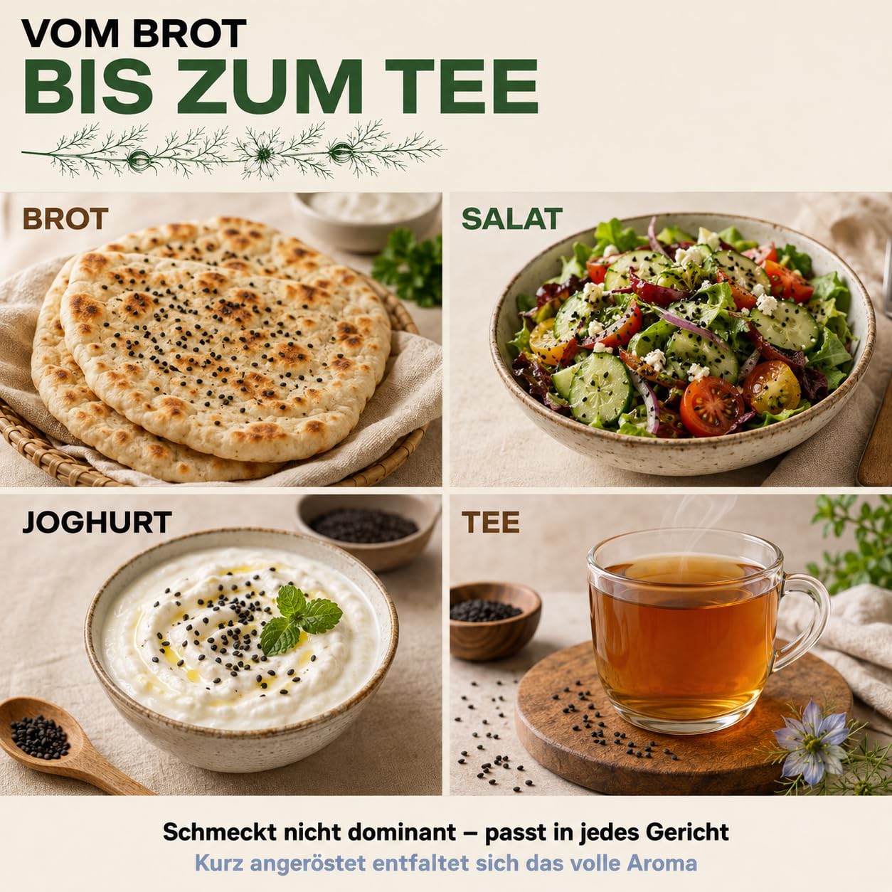 GiDeli Semi di Cumino Nero 10kg - Vera Nigella Sativa Intera dalla - Aroma Profondo e Terroso, Accuratamente Selezionato - Semi di Nigella Freschi Vegani per Pane, Insalate, Yogurt e Tisana